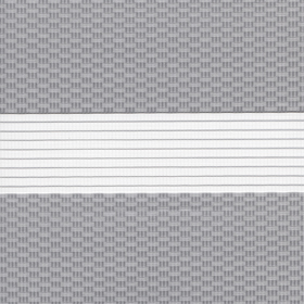 Рулонные шторы день-ночь зебра тетрис 1852 серый, 280 см, фото